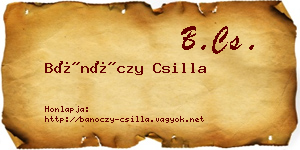 Bánóczy Csilla névjegykártya