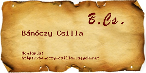 Bánóczy Csilla névjegykártya