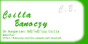 csilla banoczy business card